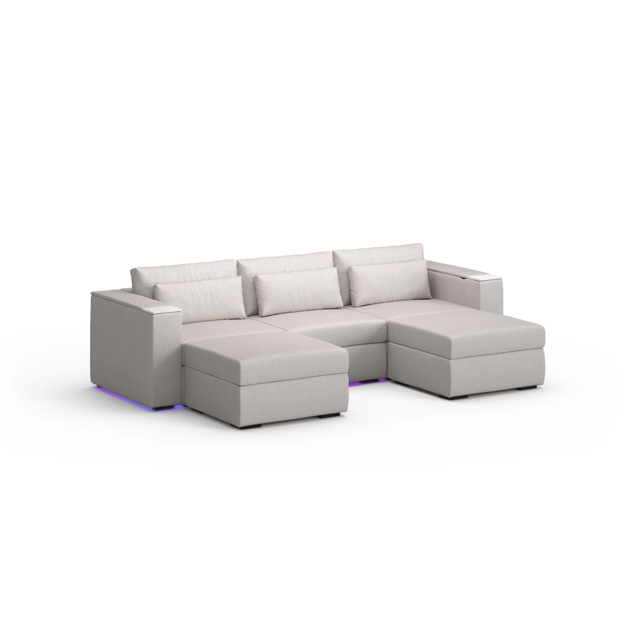 Three Seater - With 2 ottomans - Image 46