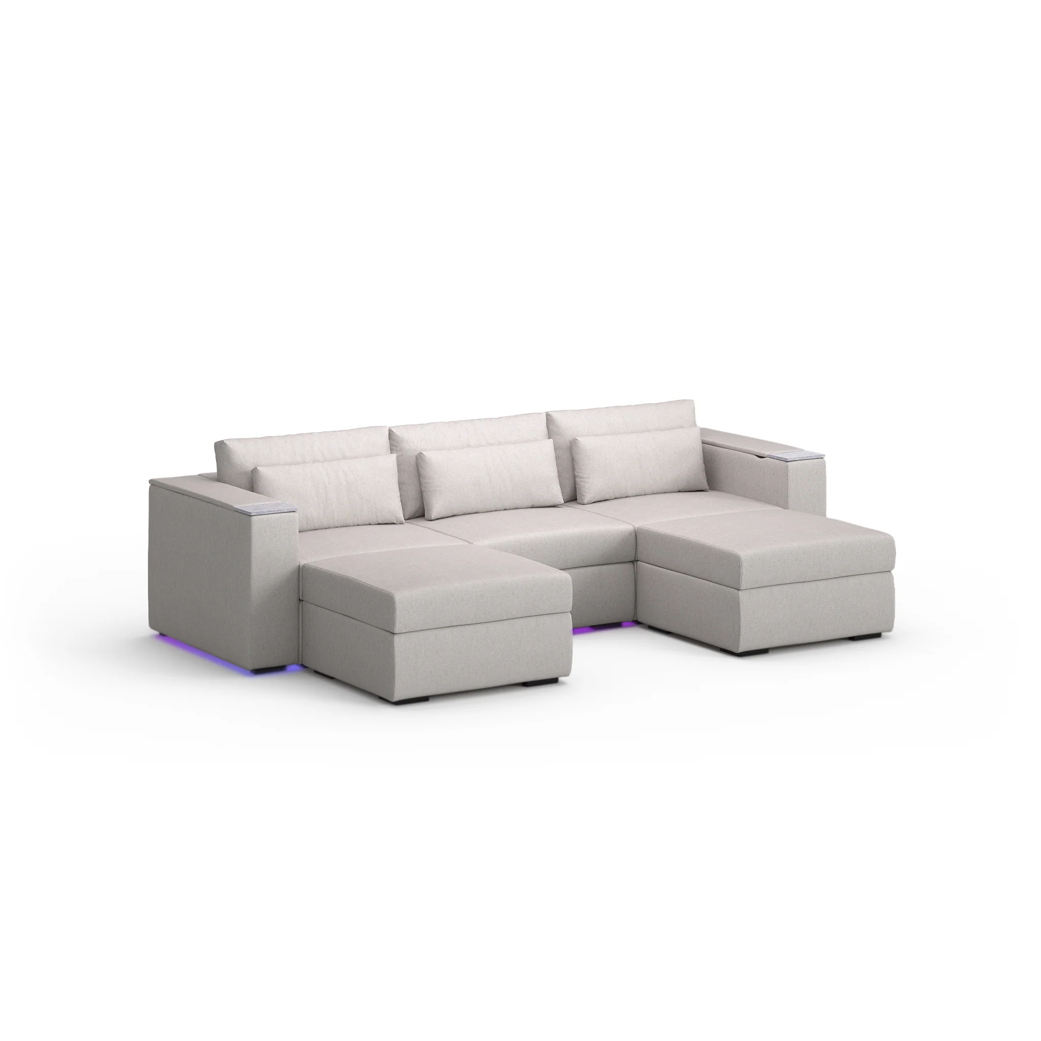 Three Seater - With 2 ottomans - Image 48