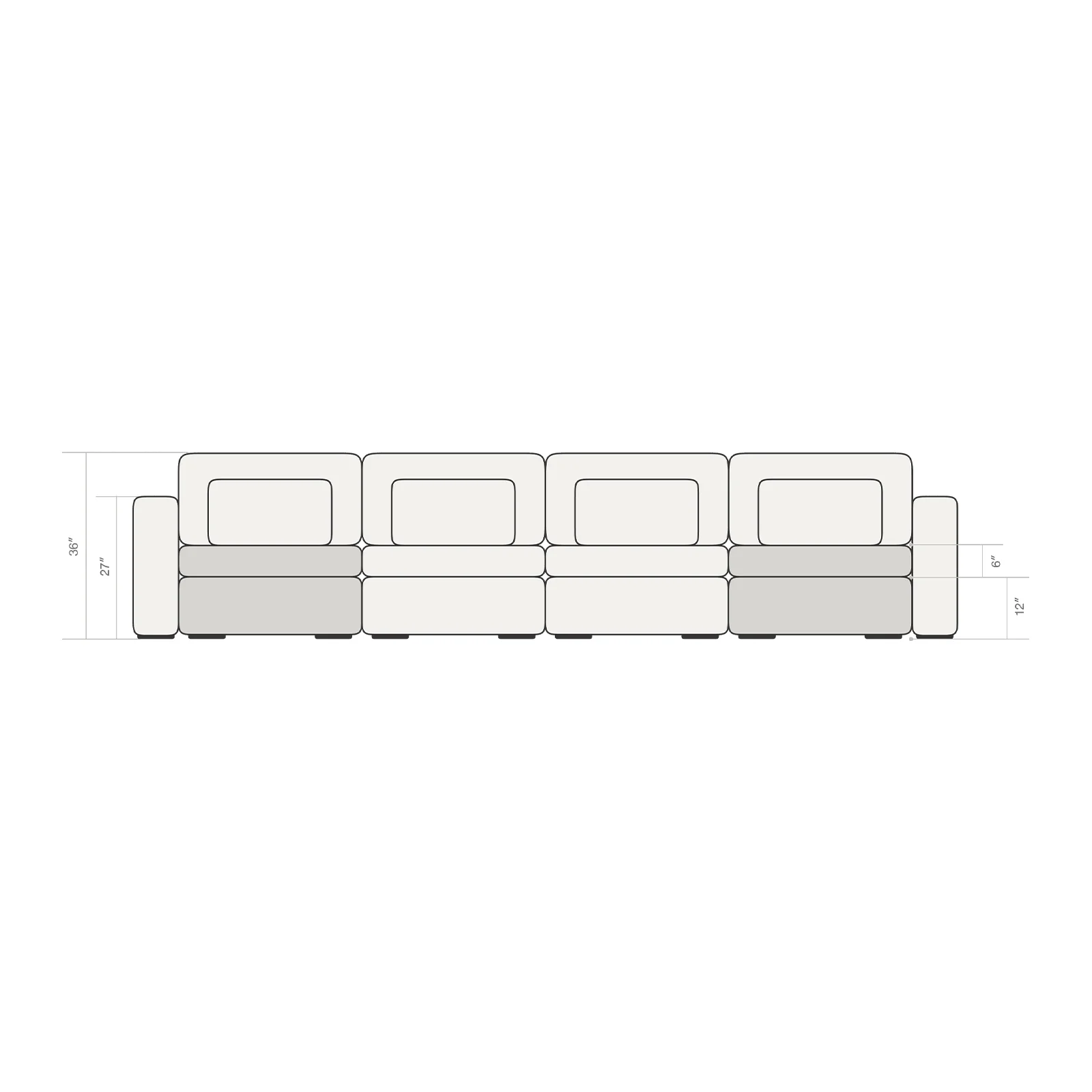 Four Seater - With 2 ottomans - Image 2